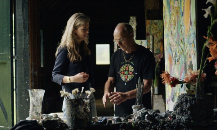 Suzanne bij Marc in zijn atelier