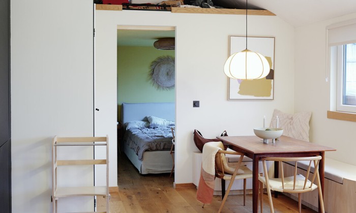 Binnen in Tiny House Westpark in Groningen