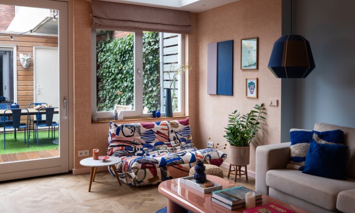 Blauw appartement - Fotografie: Sheena Schouwink