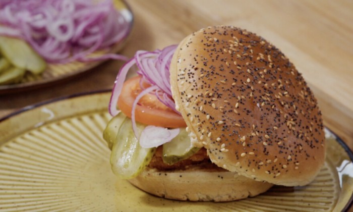 Zoete aardappelburger