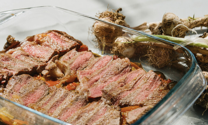 Entrecote met verse knoflook