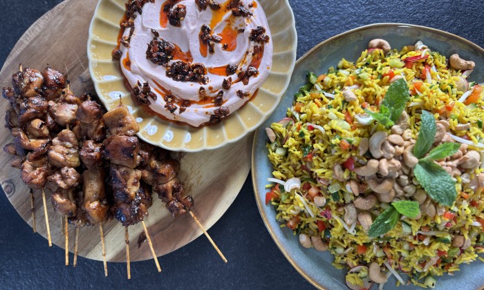 Aziatische rijstsalade