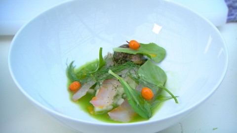 Snoekbaarsfilet met winterpostelein (4) Snoekbaarsfilet met winterpostelein (4)