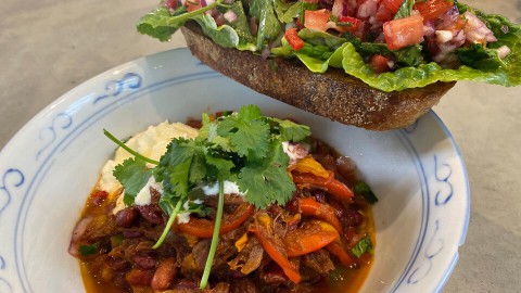 Chili con carne van stoofvlees Chili con carne van stoofvlees