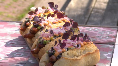 Hotdogs van Merguez worstjes (110) Hotdogs van Merguez worstjes (110)