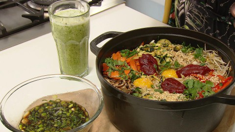 Koreaanse bimihap met vegetarisch gehakt recept Koreaanse bimihap met vegetarisch gehakt
