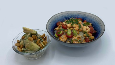 Thaise noodels met garnalen Thaise noodels met garnalen