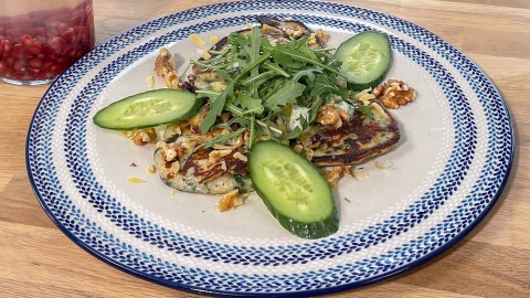 Aardappelpannenkoeken met spinazie1 Aardappelpannenkoeken met spinazie1